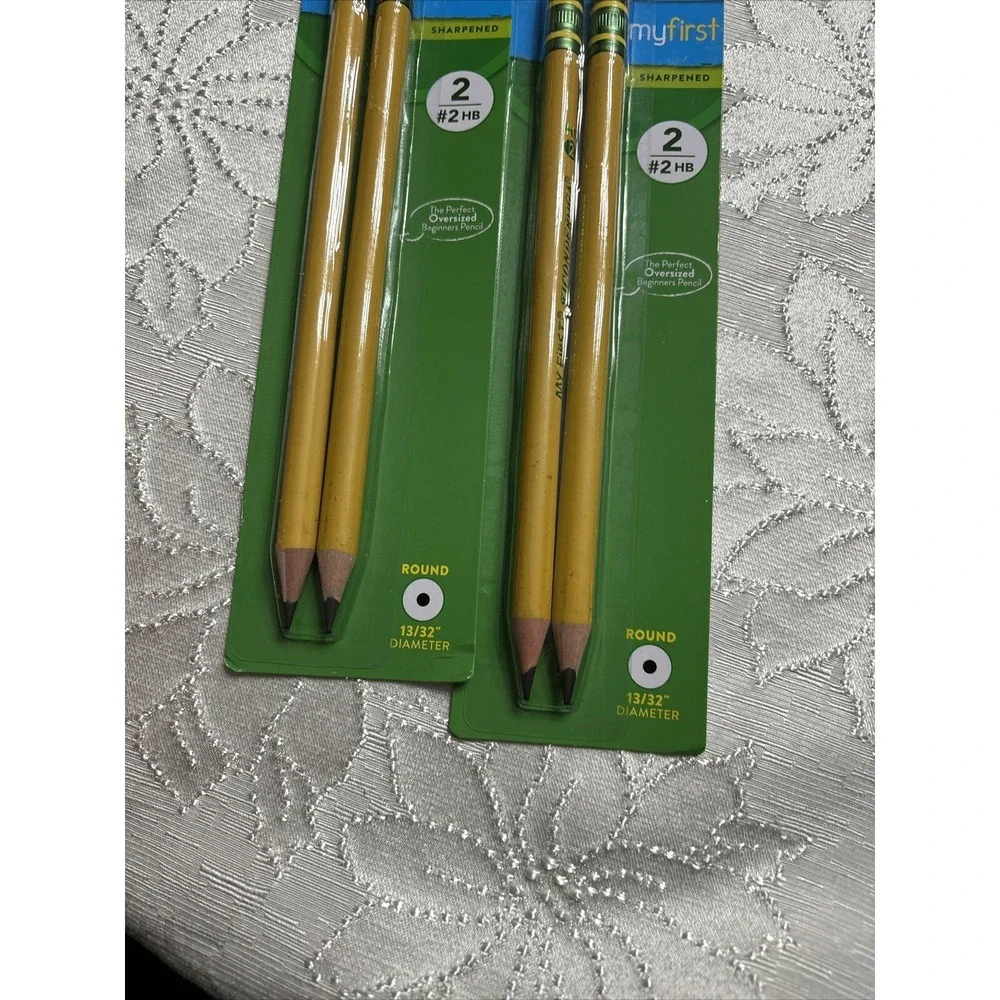 My First Ticonderoga #2 Large Oversized Pencils Total 4 Sharpened 2 Pack